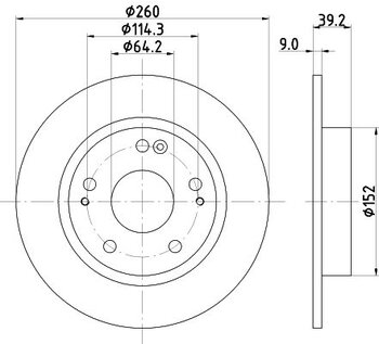 KIT 2 PÇs DISCO FREIO HONDA CIVIC X Sedan (FC_) 1.5 Touring (FC1) EIXO TRASEIRO 2016 2021 39,2