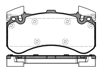 PASTILHA FREIO AUDI A8 D4 (4H2, 4H8, 4HC, 4HL) 4.2 FSI quattro EIXO DIANTEIRO 2009 2013 188,7X93,0X16,6