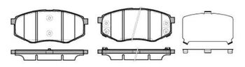 PASTILHA FREIO HYUNDAI ix35 (LM, EL, ELH) 2.0 2010 EM DIANTE 129,8X56,5X17,7