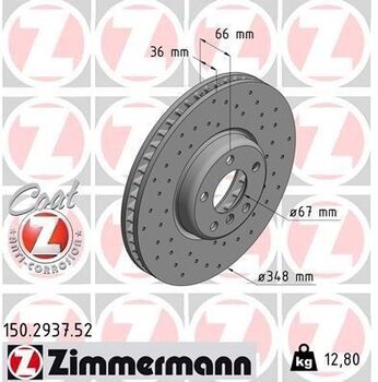 DISCO FREIO BMW 5 (G30, F90) 530 i EIXO DIANTEIRO LADO DIREITO 2017 2020 66