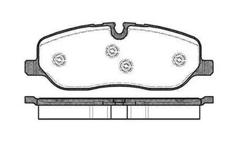 PASTILHA FREIO LAND ROVER DEFENDER Cabrio (LD) 4.2 4x4 DIANT 2005 2012 162,9X58,7X18,1