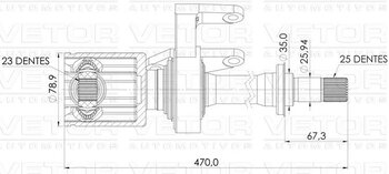 TULIPA HONDA HR-V (RU) 1.8 i-VTEC Flexone EIXO DIANTEIRO LADO DIREITO 2015 2022