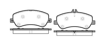 PASTILHA FREIO MERCEDES-BENZ 100 Caixa (631) 500 e 4-matic (166.063) 2015 EM DIANTE 151X57,0X60,5X56,9