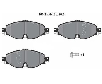 PASTILHA FREIO AUDI 100 (44, 44Q, C3) 1.2 TFSI DIANT 2013 EM DIANTE 160X64,8X20,3