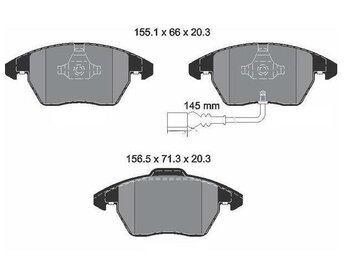 PASTILHA FREIO AUDI A1 (8X1, 8XK) 2.0 TFSI quattro DIANT 2012 2012 20,3