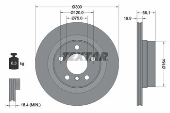 DISCO FREIO BMW 1 (F20) 116 i EIXO TRASEIRO 2011 2015 66,1