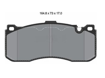 PASTILHA FREIO BMW 3 (E90) 320 i EIXO DIANTEIRO 2004 2007 164,8X73,5X17