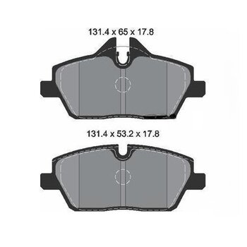 PASTILHA FREIO MINI MINI ESPORTIVO (R56) One EIXO DIANTEIRO 2011 2013 17,8