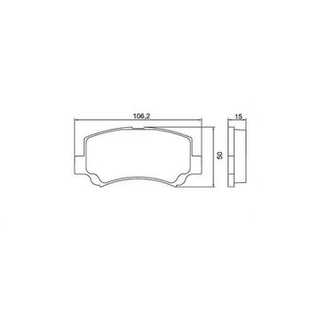 PASTILHA FREIO HAFEI TOWNER JR 1.0 2010 2013 106,4X49,9X15