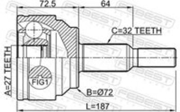 HOMOCINETICA JEEP GRAND CHEROKEE IV (WK, WK2) 3.0 CRD Limited V6 4x4 EIXO TRASEIRO DO LADO DA RODA 2012 2021