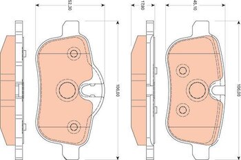 PASTILHA FREIO BMW Z4 Roadster (E89) sDrive 35 i TRAS 2009 2014 106,0X17,8