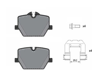 PASTILHA FREIO TOYOTA SUPRA (DB_) 3.0 (DB01, DB02, DB03, DB06) EIXO TRASEIRO 2020 EM DIANTE 111X73X66