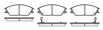 PASTILHA FREIO HYUNDAI ACCENT II Sedan (LC) 1.5 16V EIXO DIANTEIRO 1999 2006 127,4X49X14,8