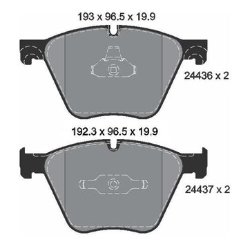 PASTILHA FREIO BMW X5 (F15, F85) xDrive 50 i M Sport EIXO DIANTEIRO 2013 2015 96,5X19,9