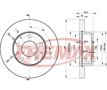 KIT 2 PCs CITROËN JUMPER I Van de Passageiro (230P) 2.8 HDi 4x4 EIXO DIANTEIRO 2000 2002 65,5