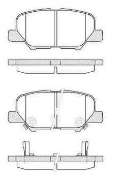 PASTILHA FREIO MITSUBISHI OUTLANDER III (GG_W, GF_W, ZJ, ZL, ZK) 3.0 GT V6, Full Technology 4WD TRAS 2013 2018 101,5X44,4X14,3