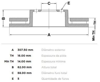 KIT 2 PÇs DISCO FREIO INFINITI FX 35 Tração integral EIXO TRASEIRO 2003 2008 31X31X12