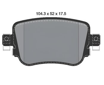 PASTILHA FREIO AUDI A1 Sportback (8XA, 8XF) 1.4 TFSI Ambition EIXO TRASEIRO 2012 2015 104,2X51,9X16,7