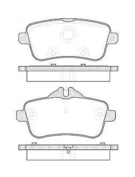 PASTILHA FREIO MERCEDES-BENZ A-CLASS (W176) A 45 AMG 4-matic (176.052) EIXO TRASEIRO 2013 2017 116,3X18,5X59,8