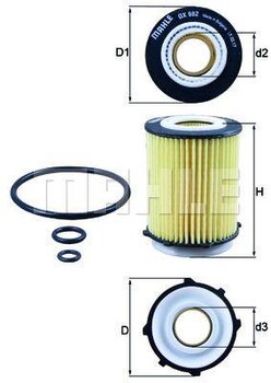 FILTRO LUBRIFICANTE MERCEDES-BENZ C-CLASS (W205) C 180 Flex (205.040) 2015 2021 86,5