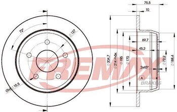 DISCO FREIO JEEP CHEROKEE (KK) 2.7 CRD 4x4 TRAS 2001 2005 31X31X12