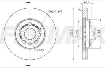 KIT 2 PÇs DISCO FREIO CHEVROLET TRACKER 1.2 Flex EIXO DIANTEIRO AMBOS 2020 EM DIANTE 33x33x12