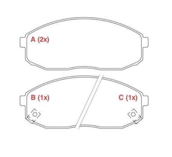 PASTILHA FREIO KIA BESTA Furgão 2.7 D 16L 1993 1999