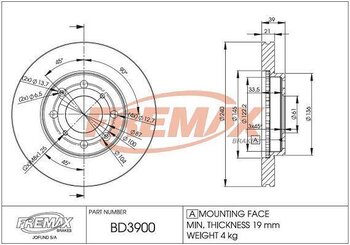 KIT 2 PCs DISCO FREIO HONDA ACCORD VI (CG, CK) 1.4 DIANT AMBOS 2003 2008 25x25x12