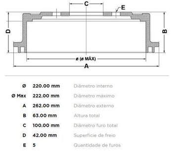 KIT 2 PÇs TAMBOR FREIO SUZUKI ALTO III (EF) 2.5 V6 24V 1998 2004 23x23x12