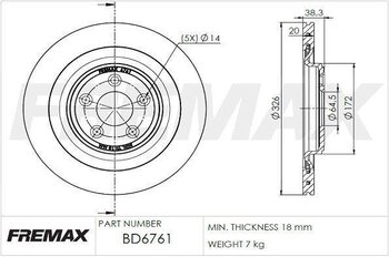 KIT 2 PÇs DISCO FREIO JAGUAR XF I (X250) 4.2 V8 TRAS 2008 2009 33X33X12