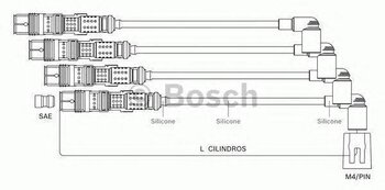 CABO VELA VW FOX Hatch (5Z1, 5Z3, 5Z4) 1.6 Plus Total Flex 2003 2009 26X14X6