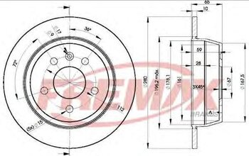 DISCO FREIO MERCEDES-BENZ S-CLASS (W140) S 280 (140.028) EIXO TRASEIRO 1993 1998 29X29X12