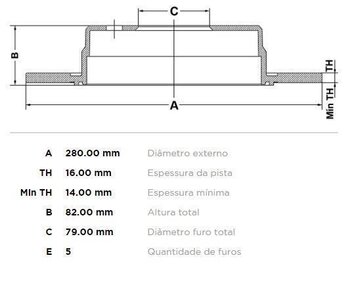 DISCO FREIO DS AIRCROSS 2.0 HDi TRAS 2002 EM DIANTE 29X29X12