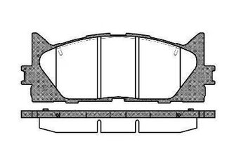 PASTILHA FREIO TOYOTA CAMRY Sedan (_V5_) 3.5 (GSV50_) EIXO DIANTEIRO 2015 2017 157,7X56,9X17,6