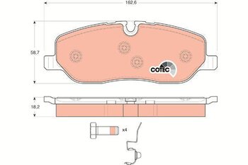 PASTILHA FREIO LAND ROVER DISCOVERY III (L319) 4.0 4x4 EIXO DIANTEIRO 2004 2009 162,6X58,7X18,2