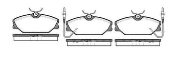 PASTILHA FREIO RENAULT LAGUNA I (B56_, 556_) 3.0 V6 24V (B56V) EIXO DIANTEIRO 1997 2001 129,9X55,4X18,3