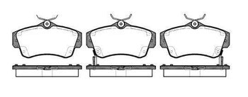 PASTILHA FREIO CHRYSLER PT CRUISER (PT_) 2.0 EIXO DIANTEIRO 2000 2004 124,2X64,9X20