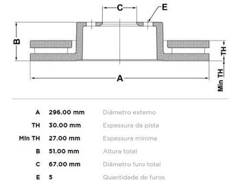 KIT 2 PÇs DISCO FREIO CHEVROLET MALIBU 2.4 LTZ 2010 2011 30X30X12