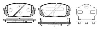 PASTILHA FREIO KIA SPORTAGE II (JE_, KM_) 2.0 i 16V EIXO DIANTEIRO 2006 2010 137,7X60,8X16,6