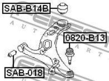 SUBARU LEGACY V (BM) 2.5 Turbo AWD EIXO INFERIOR FRONTAL INTERNO 2009 2013 10x10x10