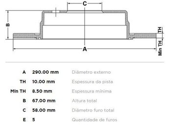 KIT 2 PÇs DISCO FREIO SUBARU OUTBACK (BE, BH) 2.5 AWD TRAS 2001 2003 30X30X12