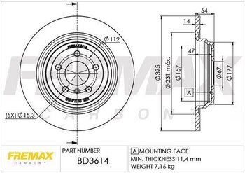 KIT 2 PÇs DISCO FREIO MERCEDES-BENZ GLE (W166) 350 d 4-matic (166.024) 2015 2018 33X33X12