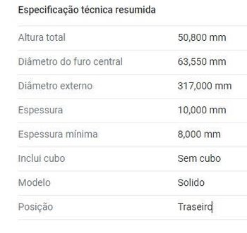 KIT 2 PÇs DISCO FREIO LAND ROVER RANGE ROVER EVOQUE (L538) 2.0 Evoque Dynamique 4x4 EIXO TRASEIRO 2011 2019 50,5