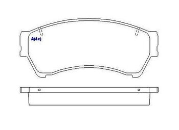 PASTILHA FREIO FORD FUSION Sedan 2.3 SEL EIXO DIANTEIRO 2006 2009 58,8X136,7