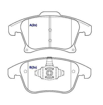 PASTILHA FREIO FORD FUSION V Sedan (CD) 2.0 Hybrid EIXO DIANTEIRO 2014 2021